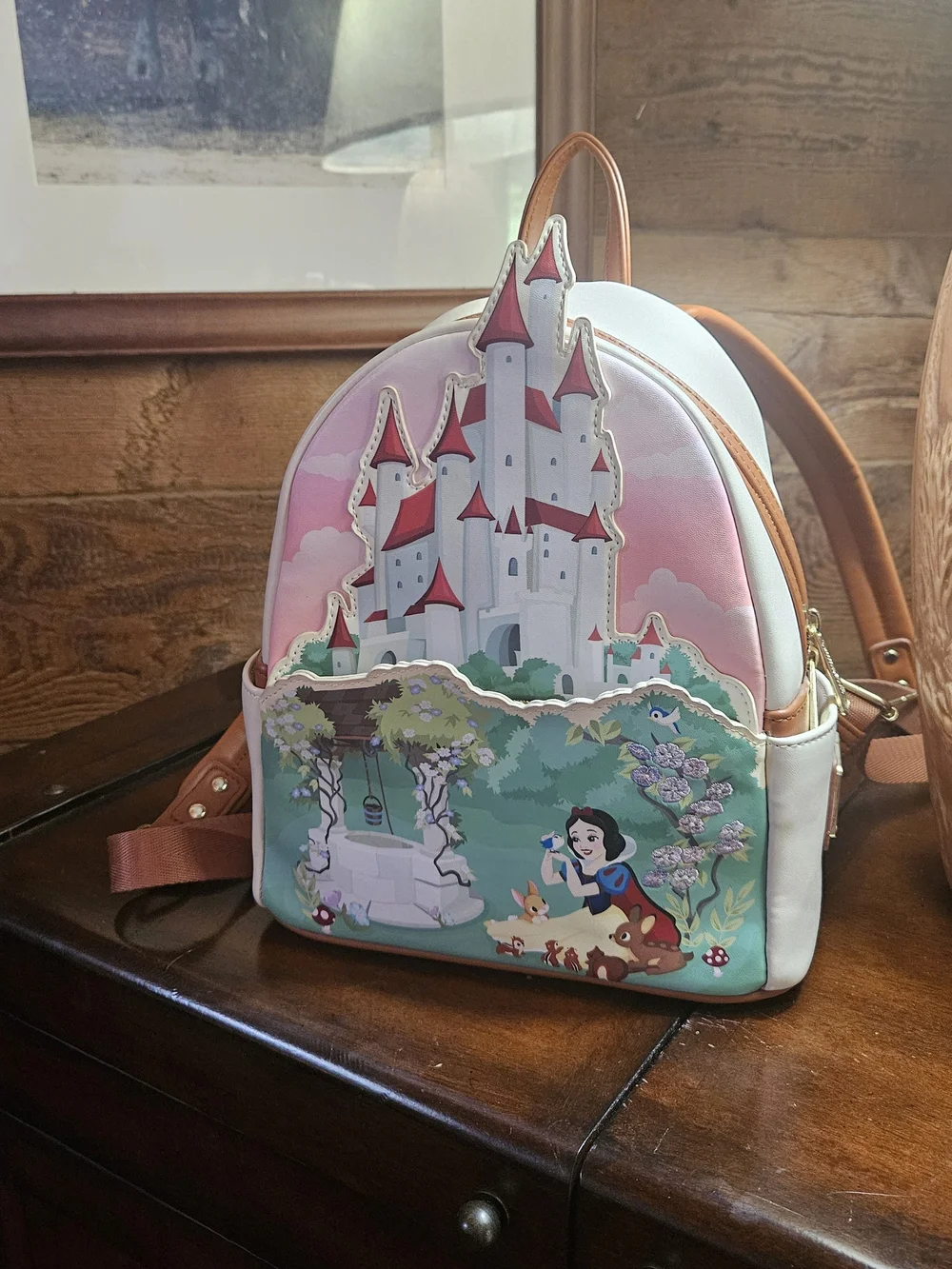 Vintage 80's Disney Snow White Castle Loungefly Backpack